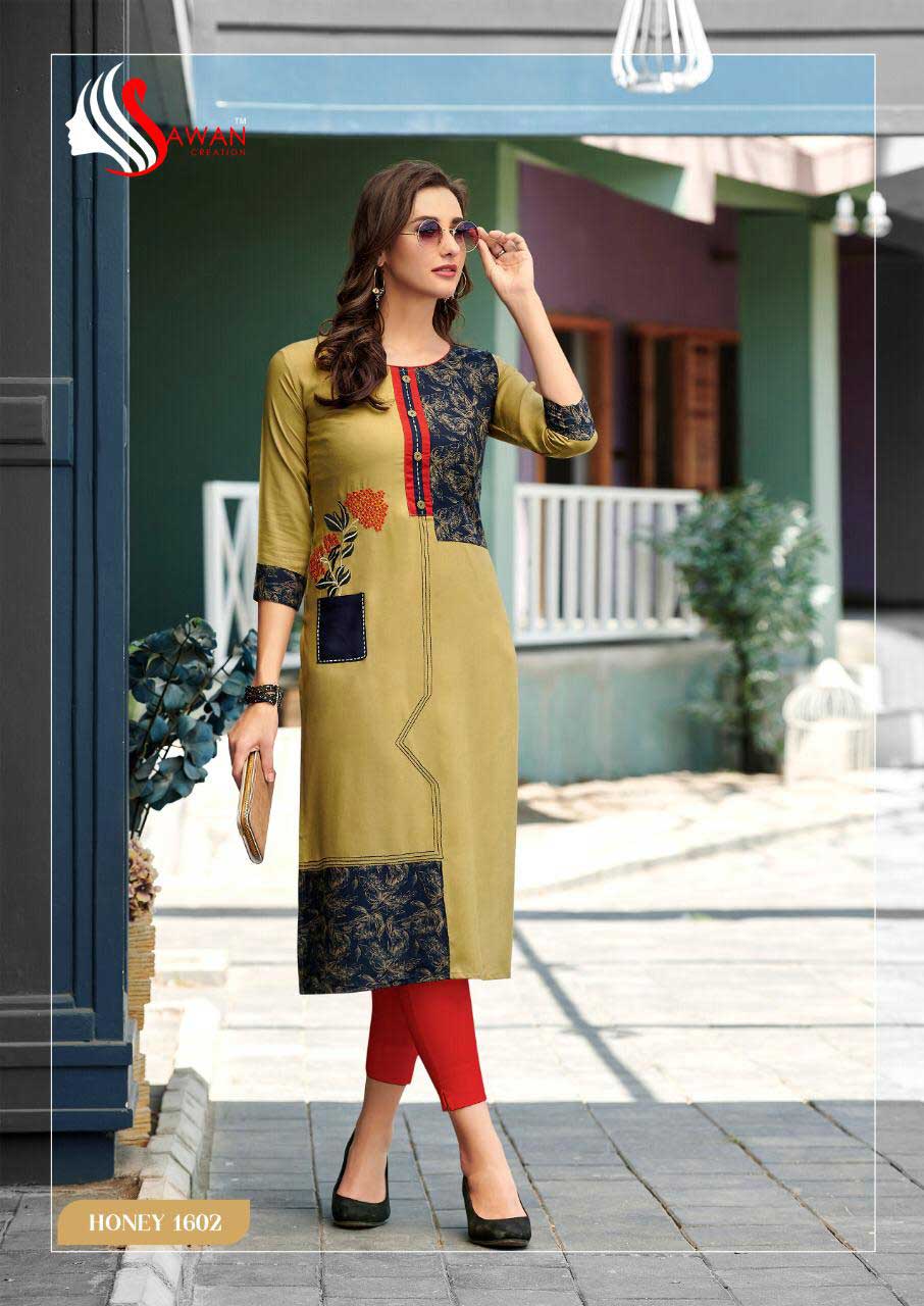 Honey Vol-16 Rayon Stripe Kurti Set Honey Vol-16 Rayon Stripe Kurti Set
